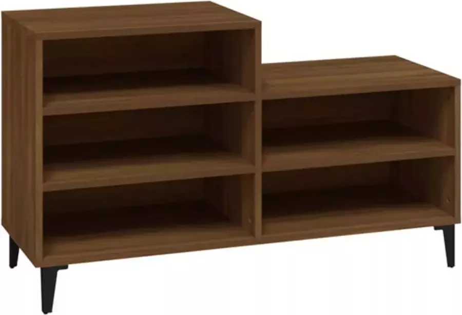 VidaXL -Schoenenkast-102x36x60-cm-bewerkt-hout-bruineikenkleurig - Foto 3