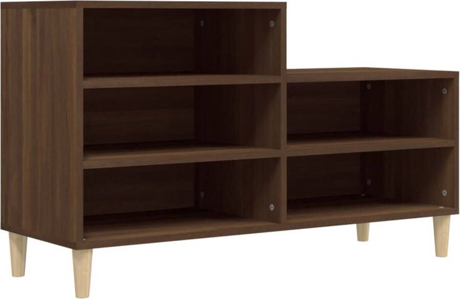 VidaXL -Schoenenkast-102x36x60-cm-bewerkt-hout-bruineikenkleurig - Foto 2