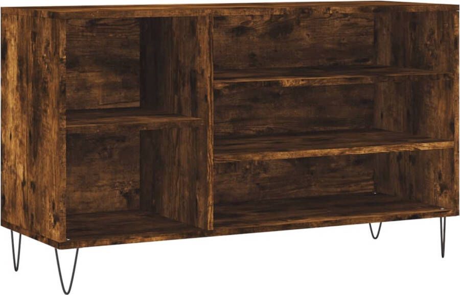 VidaXL -Schoenenkast-102x36x60-cm-bewerkt-hout-gerookt-eikenkleurig - Foto 2