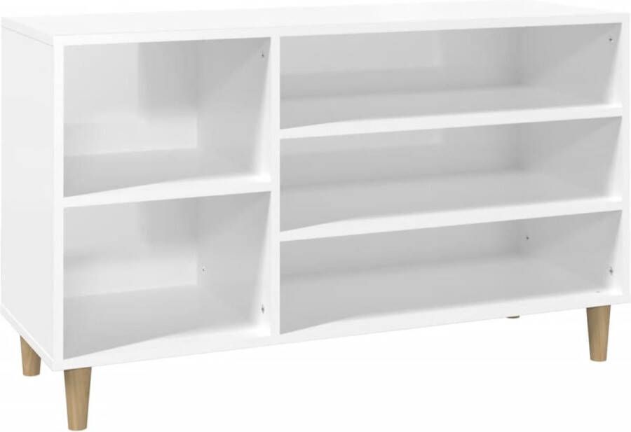 VidaXL -Schoenenkast-102x36x60-cm-bewerkt-hout-hoogglans-wit - Foto 1