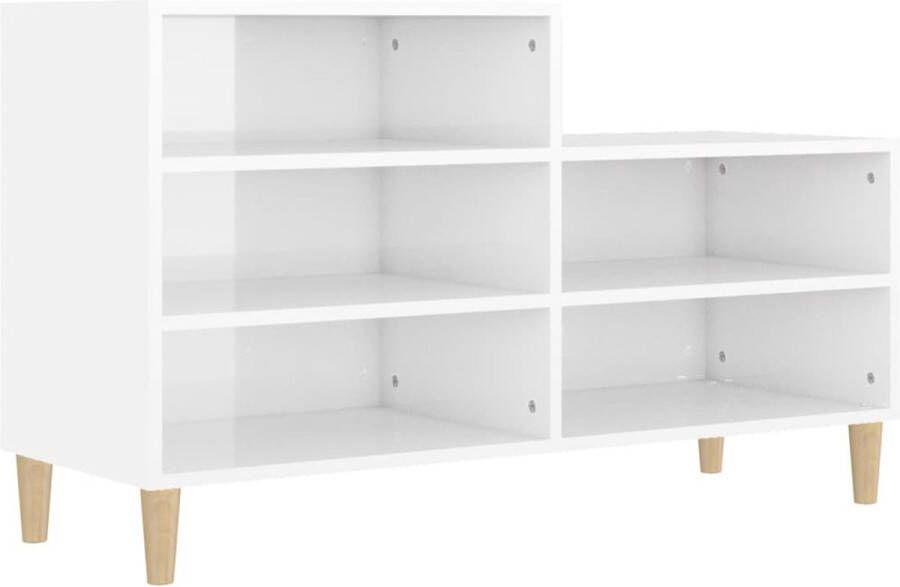 vidaXL -Schoenenkast-102x36x60-cm-bewerkt-hout-hoogglans-wit