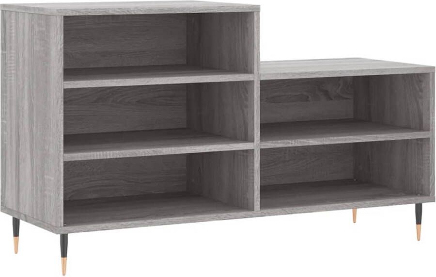 VidaXL -Schoenenkast-102x36x60-cm-bewerkt-hout-sonoma-grijs - Foto 2