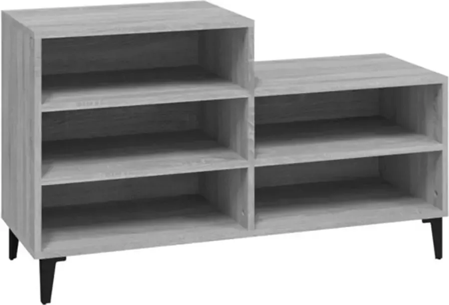 VidaXL -Schoenenkast-102x36x60-cm-bewerkt-hout-sonoma-grijs - Foto 2