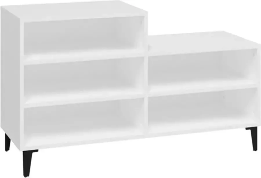 VidaXL -Schoenenkast-102x36x60-cm-bewerkt-hout-wit - Foto 2