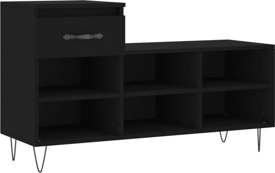 VidaXL -Schoenenkast-102x36x60-cm-bewerkt-hout-zwart - Foto 4