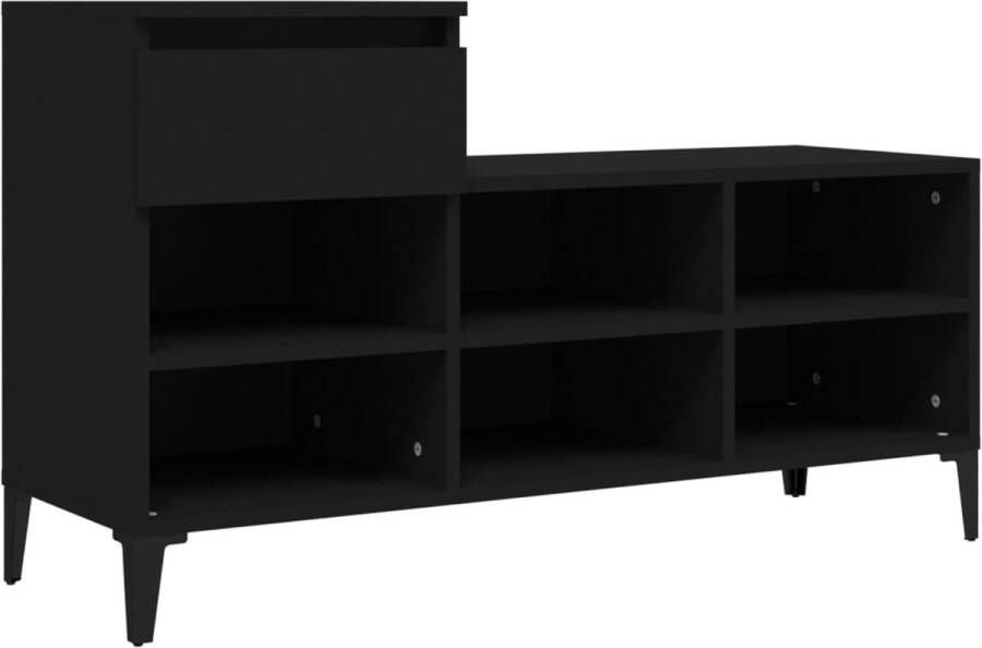 vidaXL -Schoenenkast-102x36x60-cm-bewerkt-hout-zwart