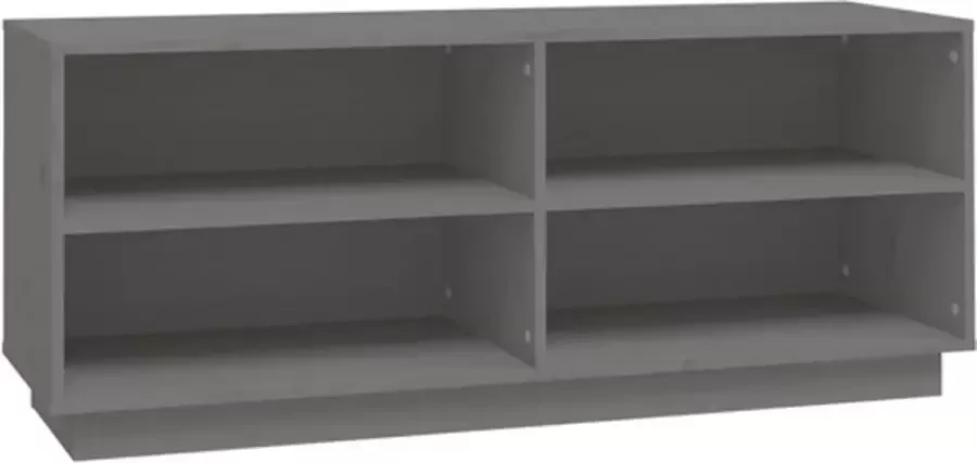 VidaXL -Schoenenkast-110x34x45-cm-massief-grenenhout-grijs - Foto 2