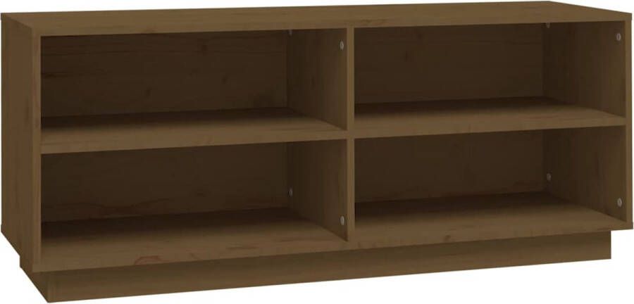 VidaXL -Schoenenkast-110x34x45-cm-massief-grenenhout-honingbruin