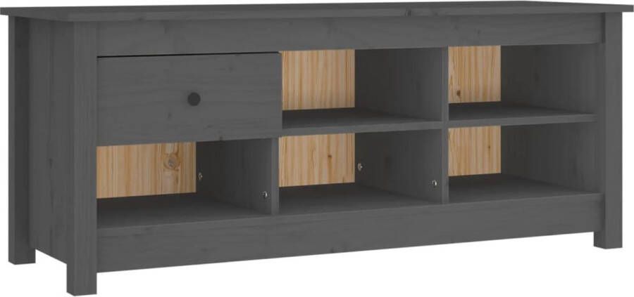 VidaXL -Schoenenkast-110x38x45 5-cm-massief-grenenhout-grijs