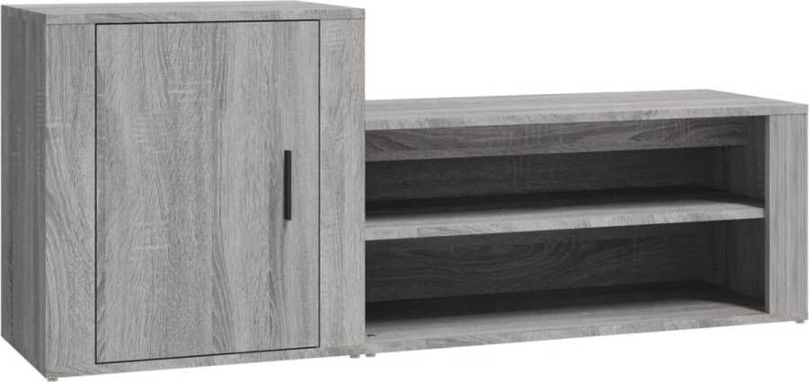 VidaXL Prolenta Premium Schoenenkast 130x35x54 cm bewerkt hout grijs sonoma