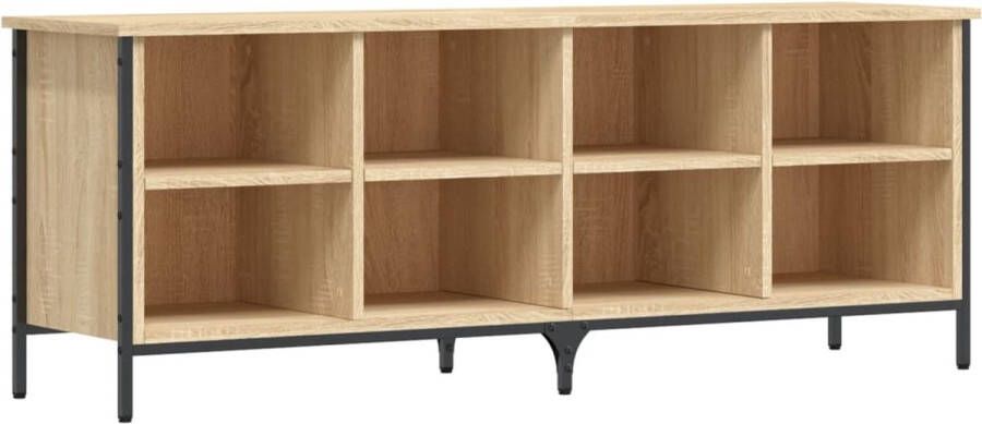 vidaXL -Schoenenkast-131x35x50-cm-bewerkt-hout-sonoma-eikenkleurig