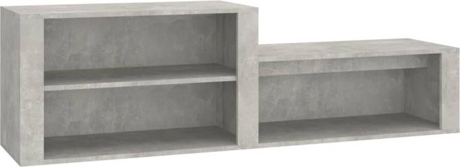VidaXL -Schoenenkast-150x35x45-cm-bewerkt-hout-betongrijs