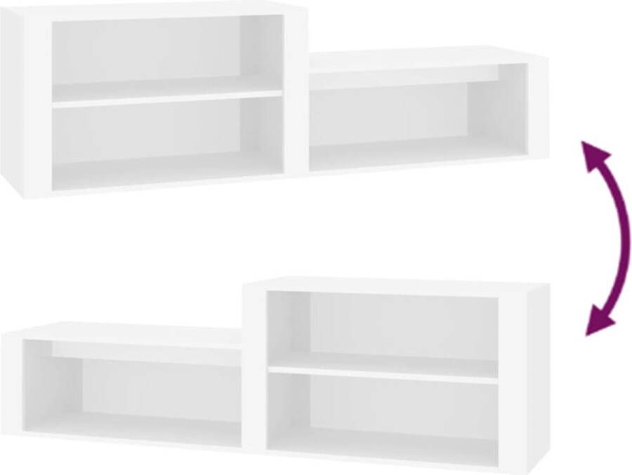 VidaXL -Schoenenkast-150x35x45-cm-bewerkt-hout-gerookt-eikenkleurig - Foto 3