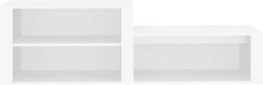 VidaXL -Schoenenkast-150x35x45-cm-bewerkt-hout-hoogglans-wit - Foto 4