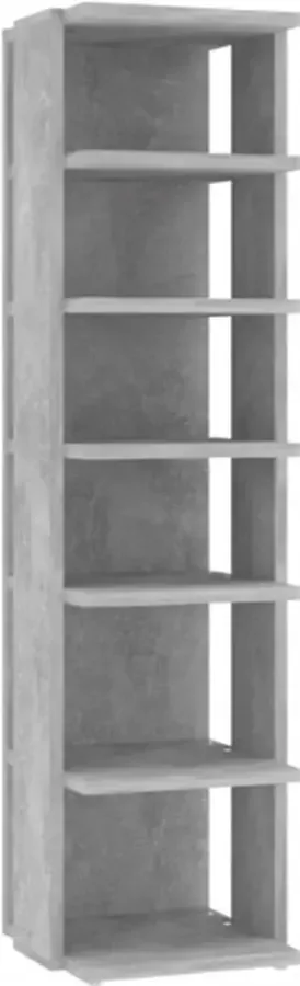 VidaXL -Schoenenkast-27 5x27x102-cm-bewerkt-hout-betongrijs - Foto 3