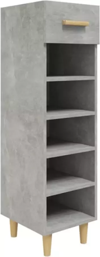 VidaXL -Schoenenkast-30x35x105-cm-bewerkt-hout-betongrijs - Foto 5