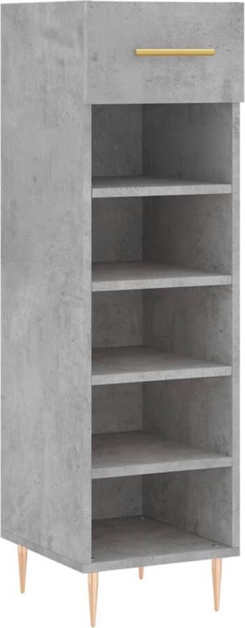 VidaXL -Schoenenkast-30x35x105-cm-bewerkt-hout-betongrijs