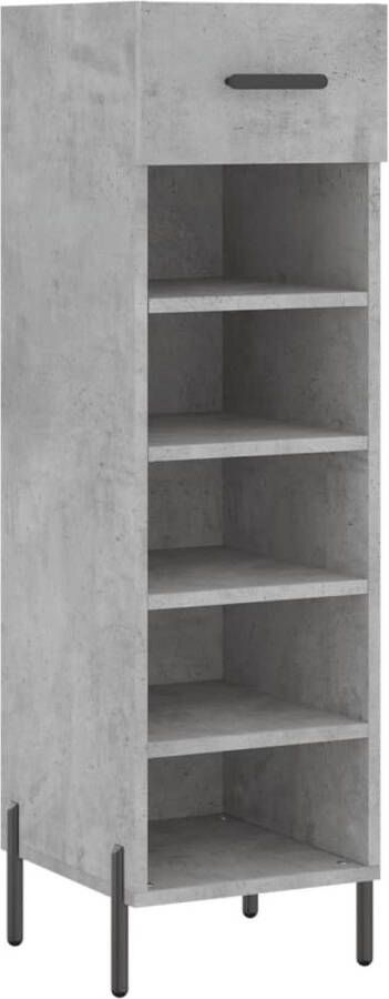 VidaXL -Schoenenkast-30x35x105-cm-bewerkt-hout-betongrijs