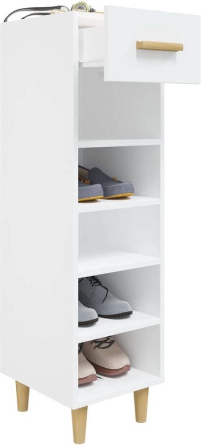 VidaXL -Schoenenkast-30x35x105-cm-bewerkt-hout-betongrijs - Foto 3