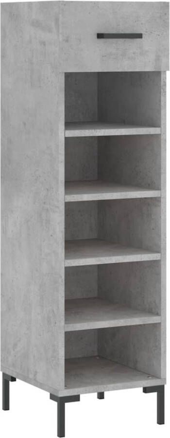 VidaXL -Schoenenkast-30x35x105-cm-bewerkt-hout-betongrijs - Foto 3