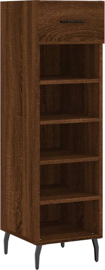 VidaXL -Schoenenkast-30x35x105-cm-bewerkt-hout-bruineikenkleurig - Foto 1