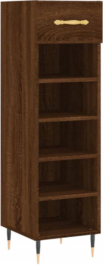 VidaXL -Schoenenkast-30x35x105-cm-bewerkt-hout-bruineikenkleurig - Foto 2