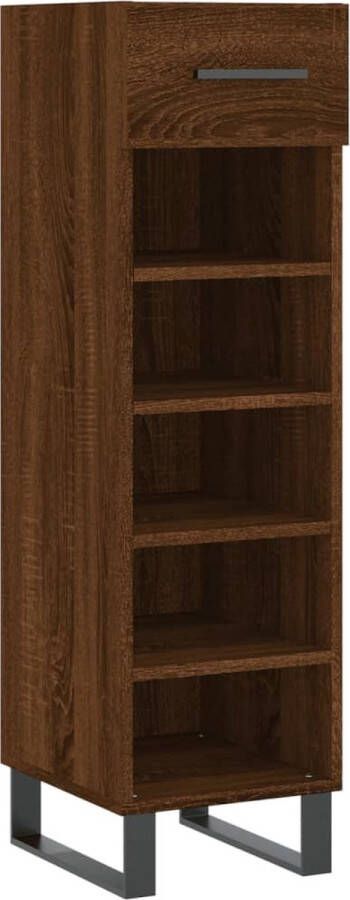 VidaXL -Schoenenkast-30x35x105-cm-bewerkt-hout-bruineikenkleurig - Foto 1