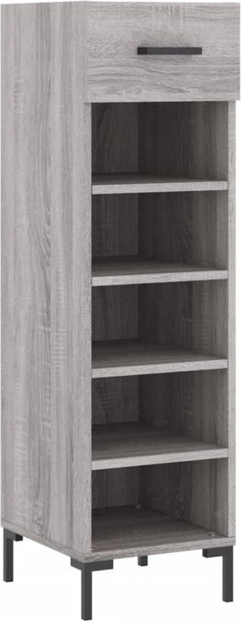 VidaXL -Schoenenkast-30x35x105-cm-bewerkt-hout-grijs-sonoma-eikenkleur - Foto 1