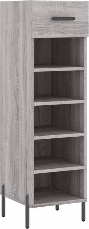 VidaXL -Schoenenkast-30x35x105-cm-bewerkt-hout-grijs-sonoma-eikenkleur - Foto 1