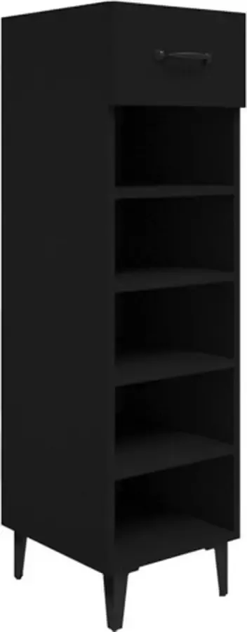 VidaXL -Schoenenkast-30x35x105-cm-bewerkt-hout-zwart - Foto 2