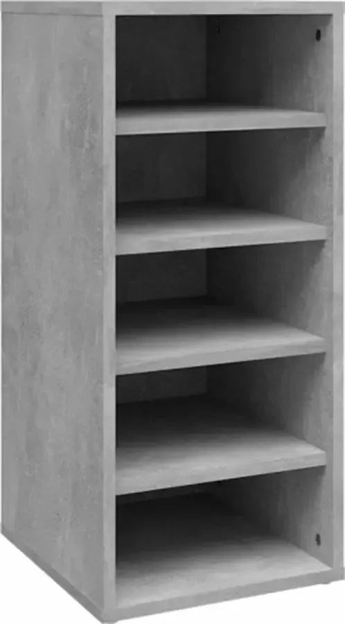 VidaXL -Schoenenkast-31 5x35x70-cm-bewerkt-hout-betongrijs - Foto 2