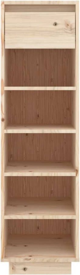 vidaXL -Schoenenkast-34x30x105-cm-massief-grenenhout-grijs