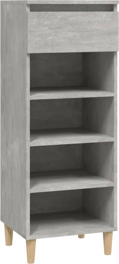 VidaXL -Schoenenkast-40x36x105-cm-bewerkt-hout-betongrijs - Foto 2