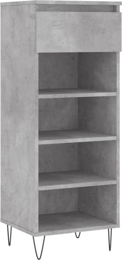 VidaXL -Schoenenkast-40x36x105-cm-bewerkt-hout-betongrijs