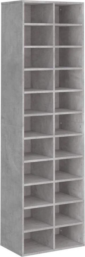 VidaXL -Schoenenkast-54x34x183-cm-bewerkt-hout-betongrijs - Foto 3