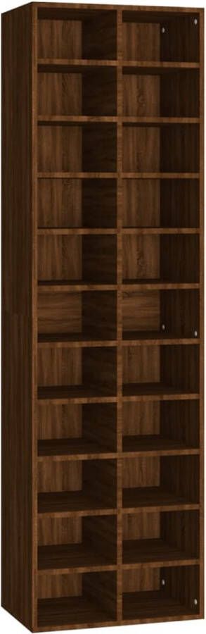 VidaXL -Schoenenkast-54x34x183-cm-bewerkt-hout-bruineikenkleurig - Foto 3