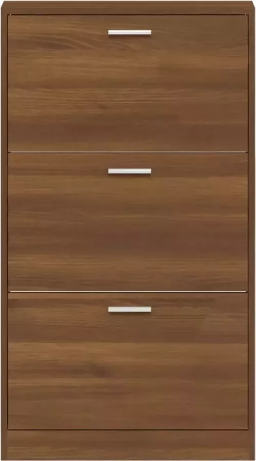 VidaXL -Schoenenkast-59x17x108-cm-bewerkt-hout-bruineikenkleurig - Foto 3