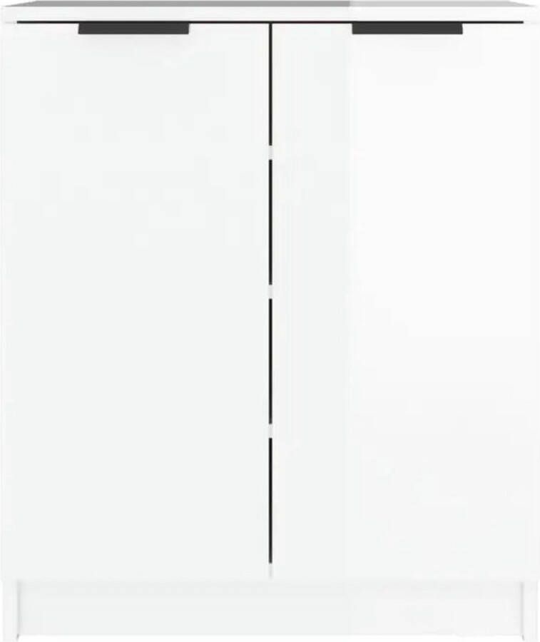 VidaXL -Schoenenkast-59x35x70-cm-bewerkt-hout-hoogglans-grijs - Foto 3