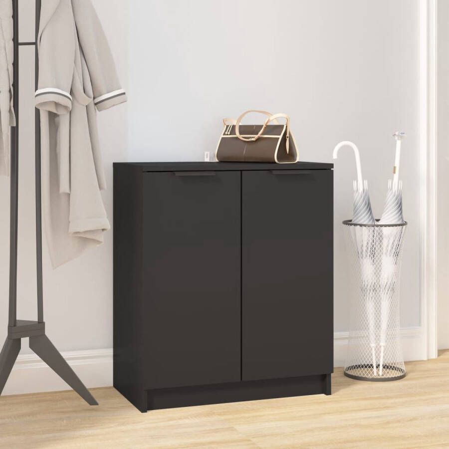 VidaXL -Schoenenkast-59x35x70-cm-bewerkt-hout-zwart - Foto 2