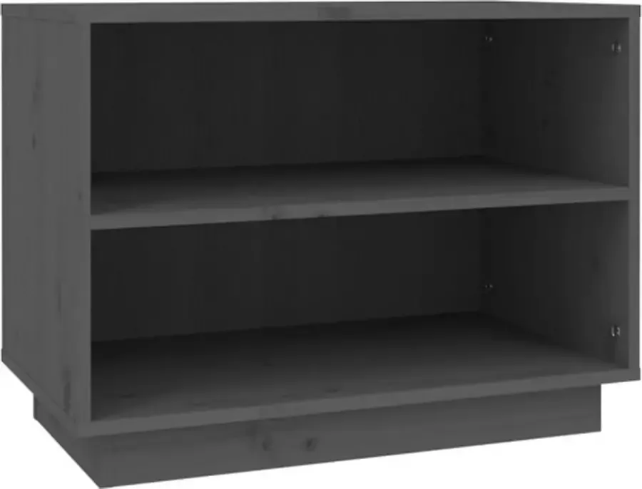 VidaXL -Schoenenkast-60x34x45-cm-massief-grenenhout-grijs - Foto 2