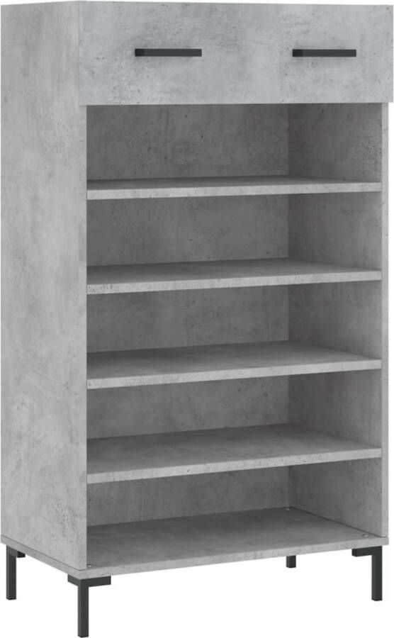 VidaXL -Schoenenkast-60x35x105-cm-bewerkt-hout-betongrijs