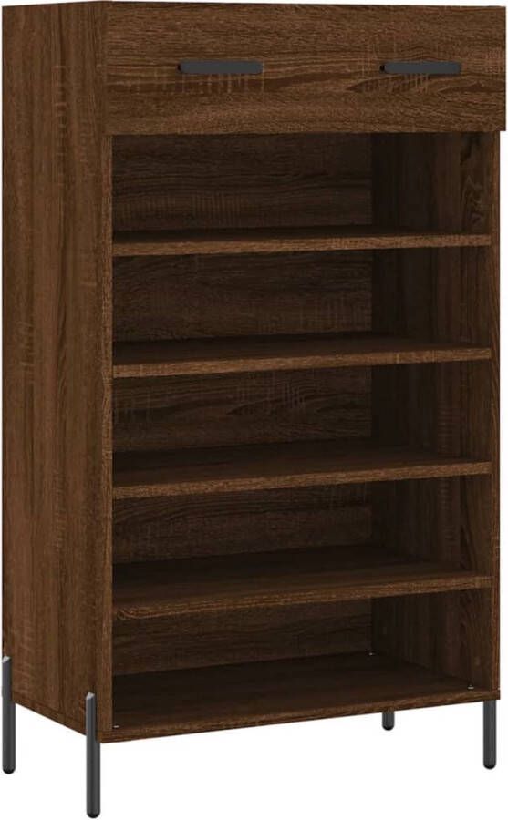 VidaXL -Schoenenkast-60x35x105-cm-bewerkt-hout-bruineikenkleurig - Foto 1