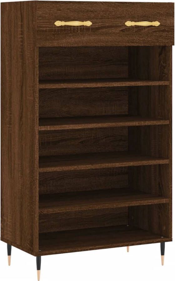 VidaXL -Schoenenkast-60x35x105-cm-bewerkt-hout-bruineikenkleurig - Foto 2