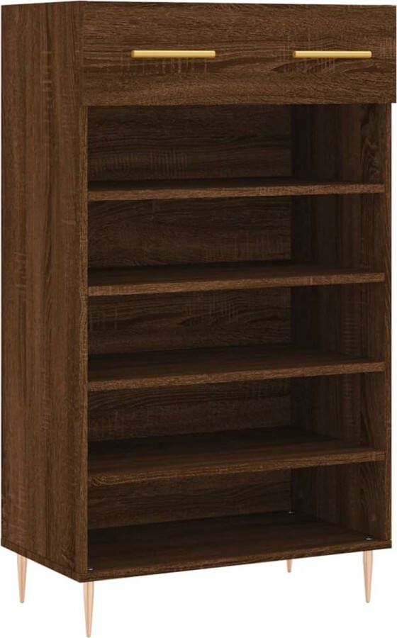 VidaXL -Schoenenkast-60x35x105-cm-bewerkt-hout-bruineikenkleurig - Foto 1