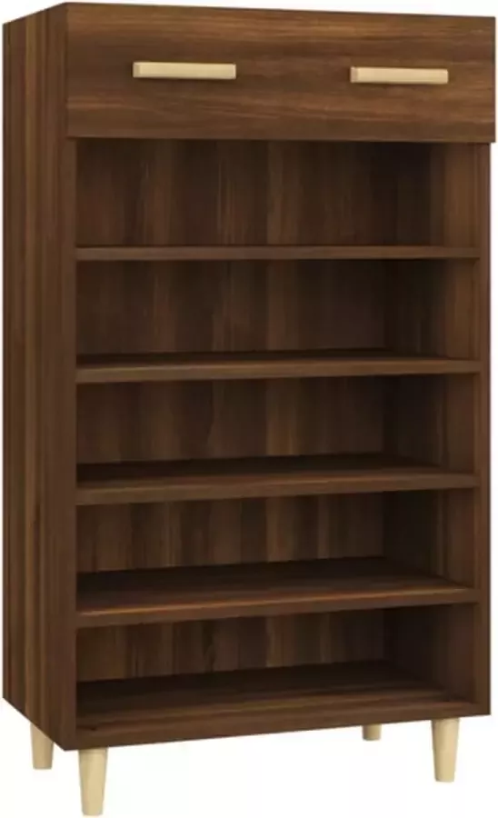 VidaXL -Schoenenkast-60x35x105-cm-bewerkt-hout-bruineikenkleurig - Foto 3
