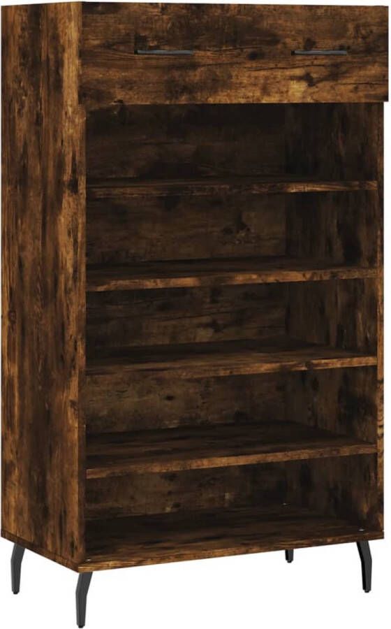 VidaXL -Schoenenkast-60x35x105-cm-bewerkt-hout-gerookt-eikenkleurig - Foto 1