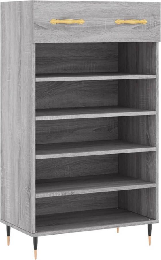 VidaXL -Schoenenkast-60x35x105-cm-bewerkt-hout-grijs-sonoma-eikenkleur - Foto 2