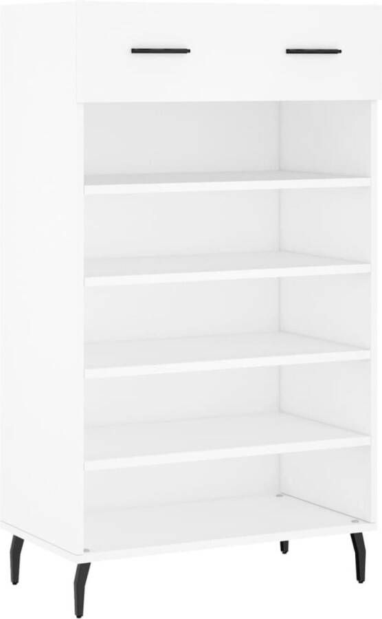 VidaXL -Schoenenkast-60x35x105-cm-bewerkt-hout-wit - Foto 5