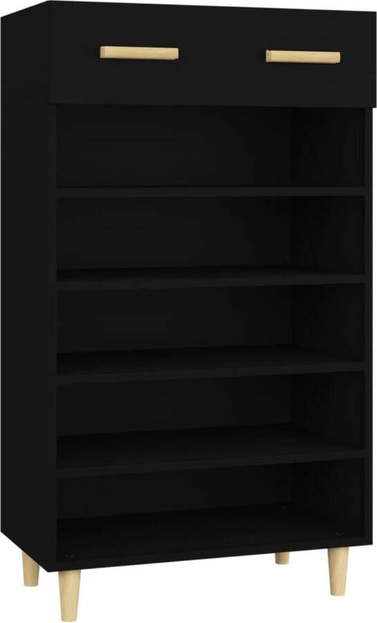 VidaXL -Schoenenkast-60x35x105-cm-bewerkt-hout-zwart - Foto 2