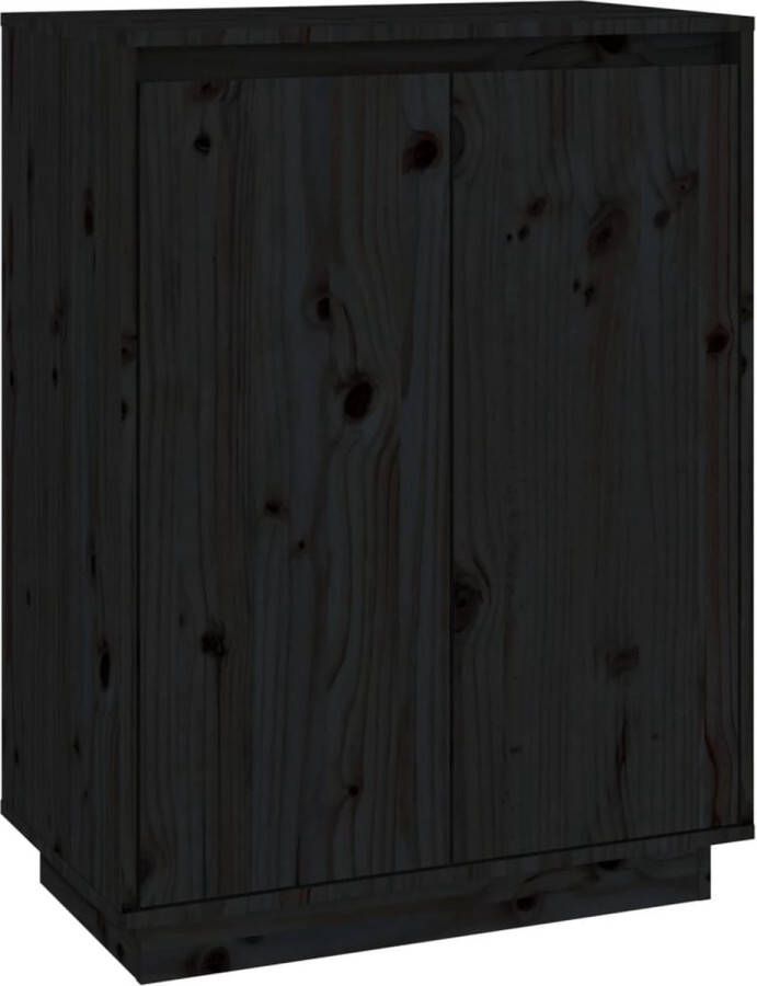 VidaXL -Schoenenkast-60x35x80-cm-massief-grenenhout-zwart